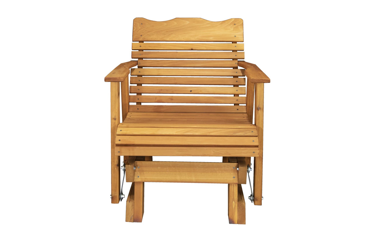 Kilmer Creek Rustic Finished 2' Cedar Outdoor Porch Glider, Amish Crafted Kilmer Creek