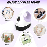eSeedy Mini Heat Press Machine, 3 Heat Settings, Precise Temperature Control,15 Mins Auto-Off, Insulated Safety Base, Mini Iron for Crafting, T Shirts, Hats, Heating Transfer Projects eSeedy
