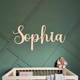 Custom Wood Name Sign For Nursery, 1/3 INCH THICKNESS, Boho Nursery Sign, Family Name Signs, 3D Wall Art for Children & Kids Rooms, Baby Shower, First birthday gift(First Name) Generic
