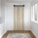 Miseno MBD1117 36" x 84" Bi-Fold Barn Door Slab - Unfinished Pine Miseno