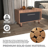 FASONLA Bed Risers (Set of 4) Furniture Risers Lifts Height 2", Oak Solid Wood Risers for Bed, Furniture, Table, Sofa, Chair Risers with Non-Slip Recessed Hole (4pcs-2" Hight-Walnut Color) FASONLA