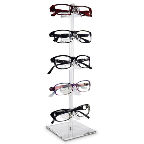 MOOCA 2 Pcs Set Premium Acrylic Sunglass Organizer, Glasses Holder, Sunglass Holder, Glasses Stand, Eye Glass Holder, 5 Frames for Each MOOCA