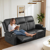 FURNIMAT Recliner Sofa Set with 3+1+1 Pieces in Living Room, 3 Seater Reclining Sofa, 2 Recliner Chair with 360 Degree Swivel Single Sofa Seat FURNIMAT