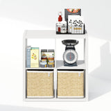 Furinno Cubic Closet Organizers and Storage, 4-Cube Closet Organizer, Open Shelf Closet Storage, Extra Thick Frame for Wardrobe, Bedroom, Living Room, White Furinno