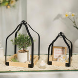 Romadedi Farmhouse Candle Lantern Decorative: Set of 2 Rustic Wood Candle Holder for Home Decor Living Dining Room Kitchen Fireplace Mantle Decorations Christmas Table Centerpiece Romadedi