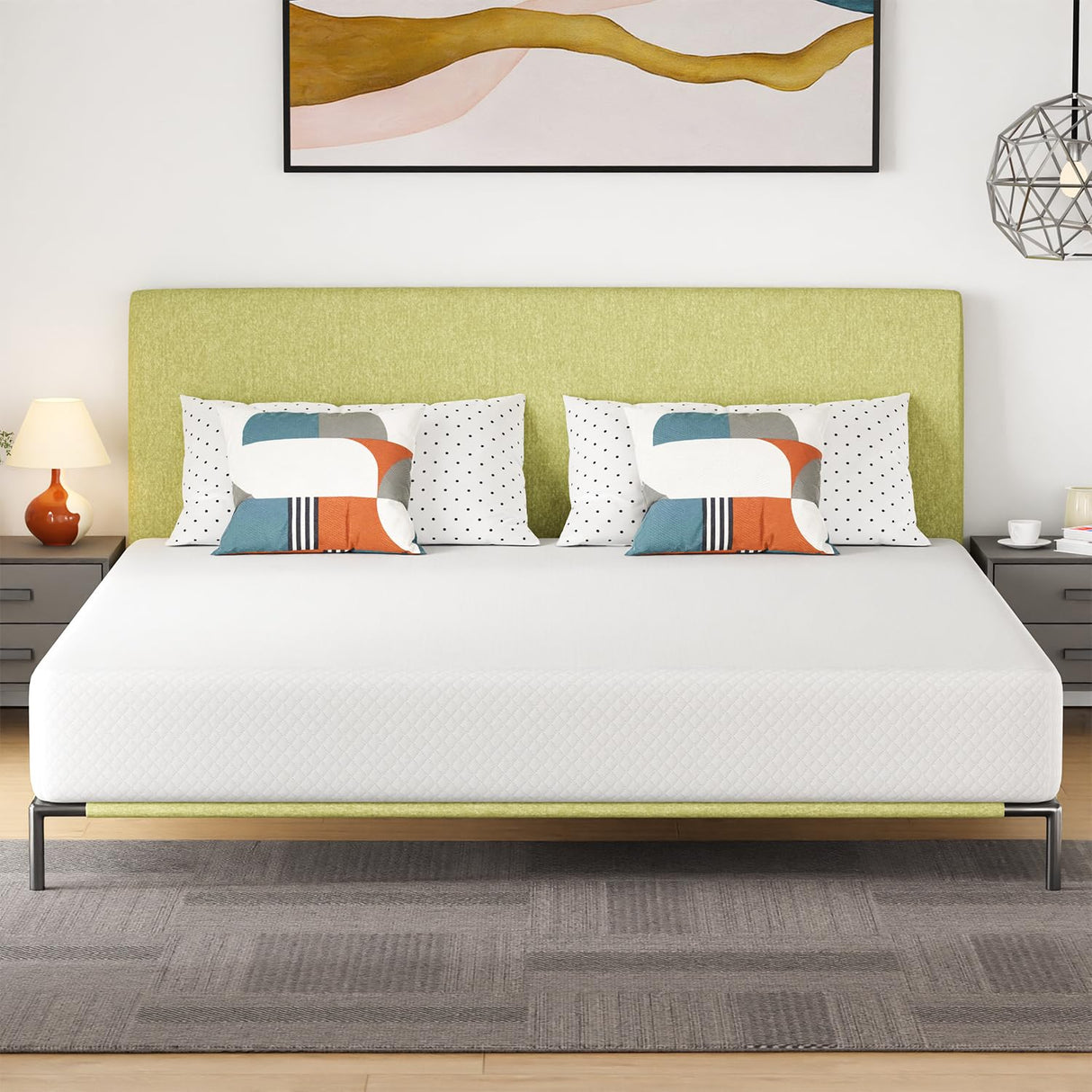 PayLessHere 10 Inch King Gel Memory Foam Mattress Fiberglass Free/CertiPUR-US Certified/Bed-in-a-Box/Cool Sleep & Comfy Support PayLessHere