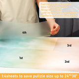 Arrowbash 24 Pcs Preserve 5 X 1000 Piece Puzzle Glue Sheets Clear Adhesive Puzzle Saver Sheets Peel and Stick Tape Extra Large Thick No Mess Grid Tape for Finished Jigsaw Framing Arrowbash