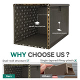 YITAHOME XXL 230 Gallon Large Deck Box,Outdoor Storage for Patio Furniture Cushions,Garden Tools and Pool Toys with Flexible Divider,Waterproof,Lockable (Light Brown) YITAHOME