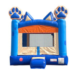 Crossover Inflatable Bounce House, Blue Puppy Dog, 13 x 12 x 14.5 Foot, Outdoor Playhouse for Kids Outdoor Commercial Bouncer Castle with Basketball Hoop, Blower, Stakes, & Storage Bag Pogo Bounce House