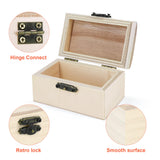 MicoSim 12 PCS Wooden Box,Treasure Chest with 12 Color Paints,12 PCS Unfinished Unpainted Wood Box with 2 Diy Adhesive Drilles,Small Wooden Box for Keepsake Boxes, Jewelry Box MicoSim