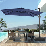 HOMSHADE 10FT Cantilever Patio Umbrellas, 360-Degree Rotation Large Aluminum Outdoor Umbrella, 5-Year Fade Resistance Offset Hanging for Patio Outdoor Pool Deck Garden(Navy) HOMSHADE