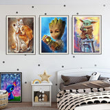 FFPTBNYX 12Pack Diamond Painting Kits for Adults,5D Cartoon Series Diamond Art Kit for Beginners, DIY Paint with Diamonds Round Full Drill Paintings Gem Art for Home Wall Decor 12x16 Inch FFPTBNYX