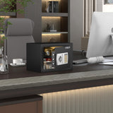 STEELIST 0.8 Cubic Fireproof Waterproof Safe, Security Digital Box with Removable Shelf, Cash Box for Home, Fireproof Safe for Documents, Jewelry, Gun, Valuables, Safety Box, Black STEELIST