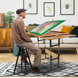 ALL4JIG 1500 Piece Jigsaw Puzzle Table with Legs,25"x34"Adjustable Puzzle Tables for Adults, 3-Tilting-Angle Portable Wooden Jigsaw Puzzle Board Portable with 4 Drawers & Cover Birthday Gift for mom ALL4JIG