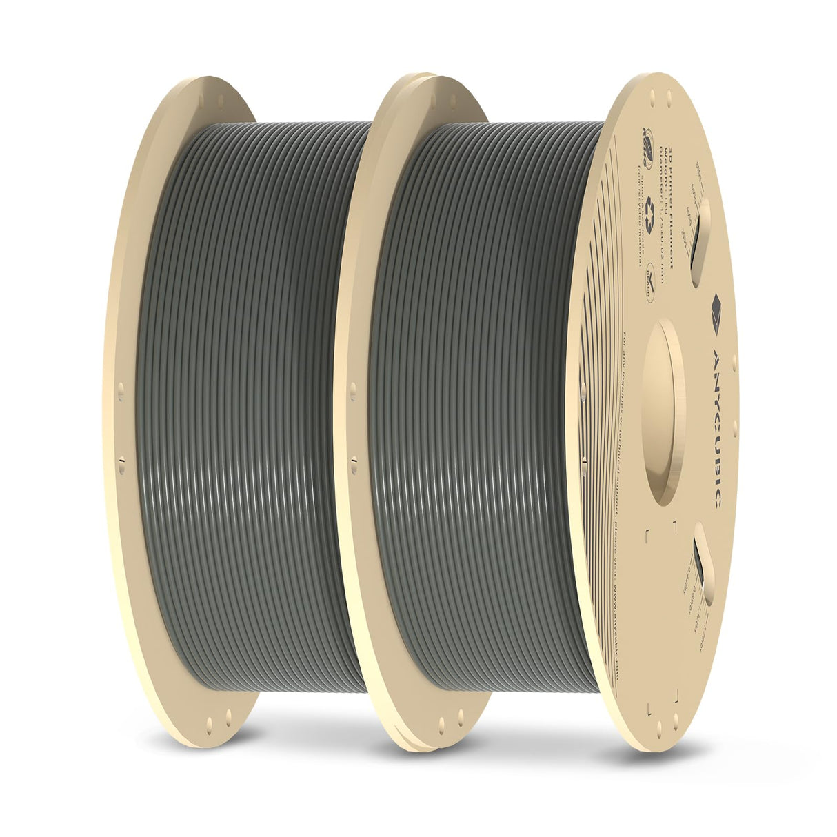 ANYCUBIC 3D Printer Filament PLA 1.75mm Bundle, FDM Printer Filament 1kg Spool (2.2 lbs), Dimensional Accuracy +/- 0.02 mm (2kg, Gray) ANYCUBIC