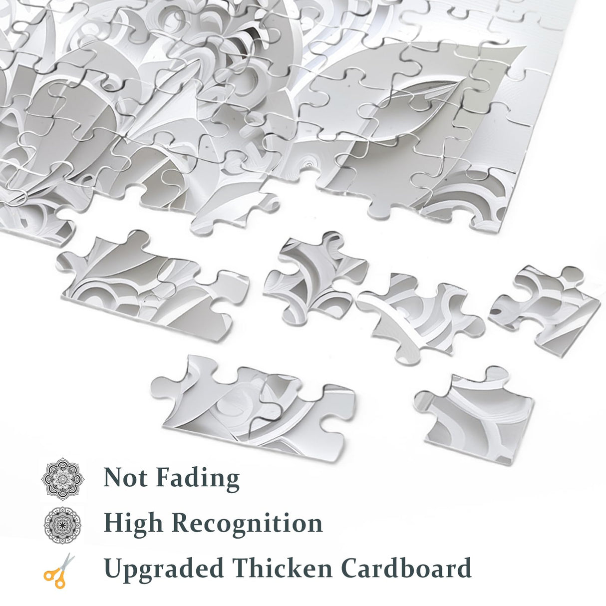 Mandala Flower for Adults 1000 Pieces, Papercut Floral Jisaw Puzzle, Difficult Challenging Art The Lotus Flower Puzzle BBOLDIN