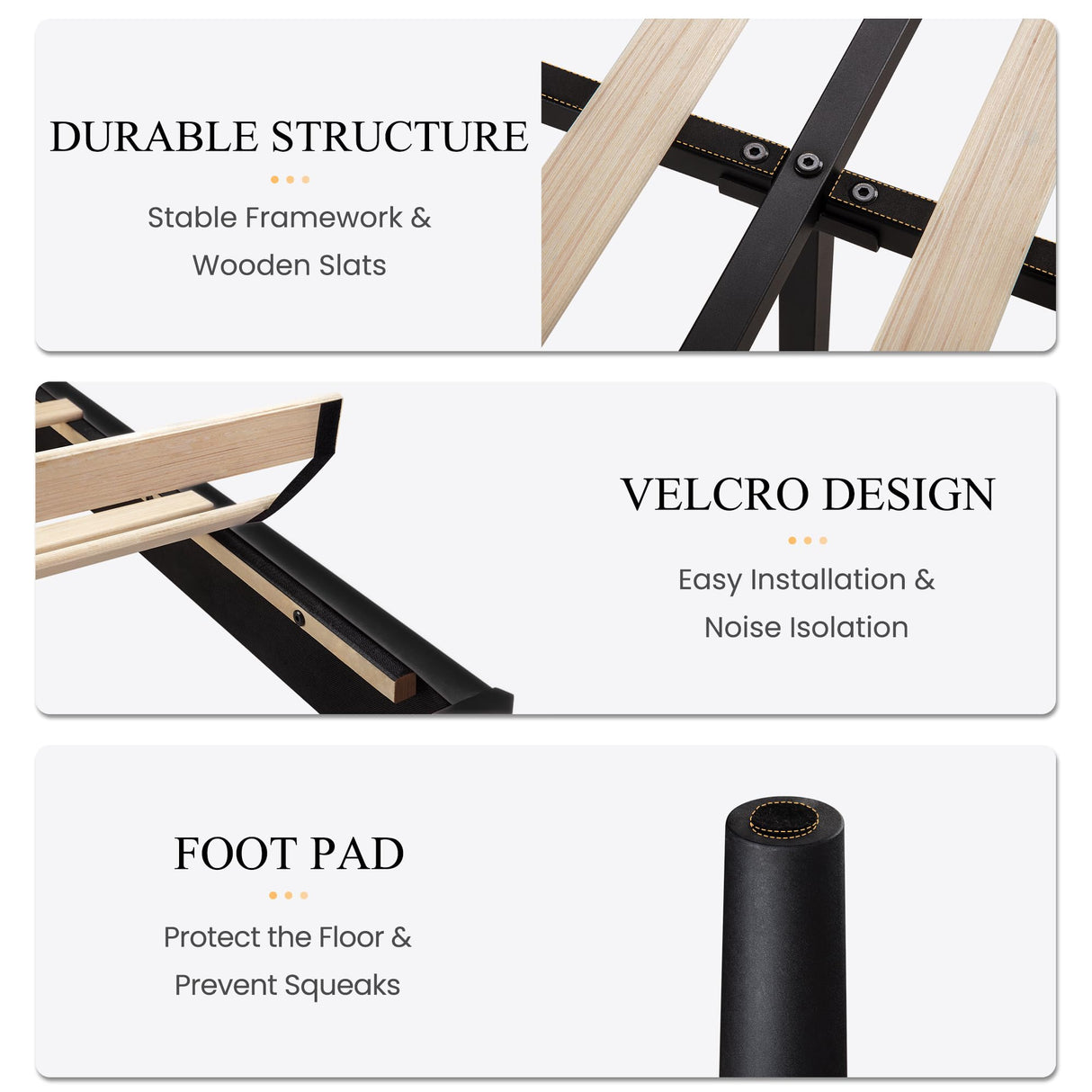 SHA CERLIN Queen Size Velvet Bed Frame with Vertical Channel Tufted Wingback Headboard, Upholstered Platform Bed with Wood Slats, No Box Spring Needed, Easy Assembly, Black SHA CERLIN