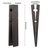 2 Pieces 12 Inch Jumbo Clothespin Wooden Clothespin Towel Holder Giant Wooden Clothes Pins Large Wooden Clothes Clips with Spring (Dark Color) Blulu