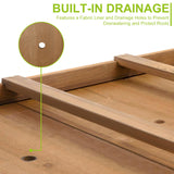 ketive Outdoor Wood Raised Garden Bed- Elevated Planter Box with Legs, Durable Fir Wood, Reinforced Frame with Drainage Holes, Liner for Vegetables, Herbs, Flowers, 47" x 23"x 30" ketive