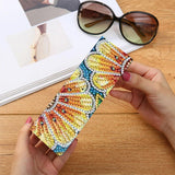 DIY Diamond Art Painting Portable Retro Sunglasses Case, Anti-Stress Retro Sunglasses Glasses Storage Box Eyeglass Safety Pouch Box-Sunflower Generic