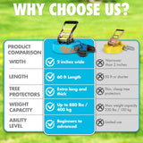 Complete Ninja Slackline Kit - 60ft Long Slack Line for Backyard for Kids & Adults with Ratchet Straps, Wider Tree Protectors - Slackline Kit for Ninja Warrior Obstacle Course for Kids Outdoor Playset Trailblaze