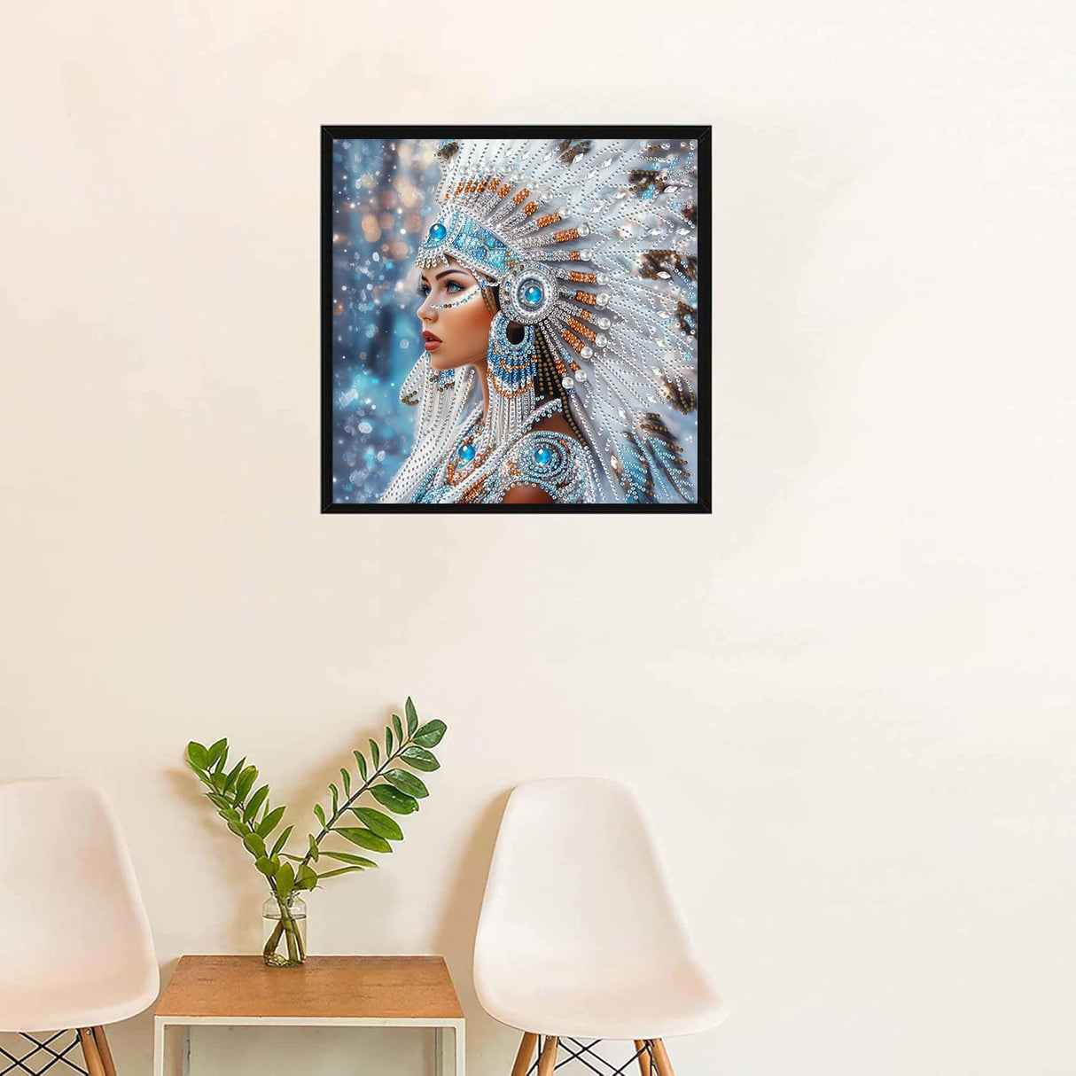 SKRYUIE DIY Diamond Art Kits for Adults African Special Shape - 5D Diamond Painting Kits for Adults African American - Crystal Embroidery Cross Stitch - Craft for Wall & Office Decor 12×12 Inch SKRYUIE