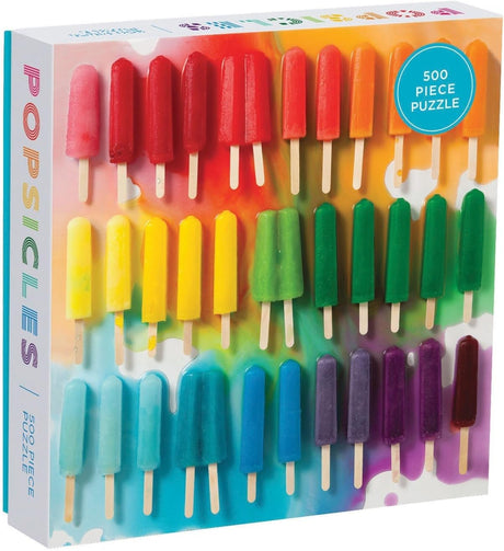 Galison 500 Piece Rainbow Popsicle Jigsaw Puzzle for Families and Teens, Colorful Rainbow Puzzle with Gorgeous and Unique Twist on Classic Rainbow, Photo Puzzle Shows with Vivid Color, Multicolor Galison
