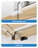 HUANUO 63" x 28" Electric Standing Desk Adjustable Height, 4 Memory Height Settings, Headphone Hook, Cable Manager, Sit Stand Up Desk for Home Office & Computer Workstation, Nature HUANUO