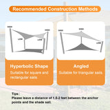 Artpuch Sun Shade Sail, 10'x13' Sand Rectangle, Curved Edged Commercial Grade 185GSM Permeable Outdoor Shade Cloth for Deck, Backyard, Patio (Custom Sizes Made) Artpuch