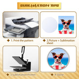 30 Pcs Sublimation Blank Pins DIY Button Badge Kit Sublimation Silver Blank Aluminum Sheet with Butterfly Pin Backs for DIY Craft Jewelry Lapel Making Supplies Valentines Day Gift(Round, 0.98") Hanaive