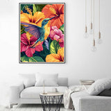 Zariocy Paint by Numbers Kits for Adults - Hummingbird DIY Oil Paintings Canvas Acrylic Paint Set - Animal Paint by Numbers Kit for Beginners and Ideal for Home Decor 16x20 inch Zariocy