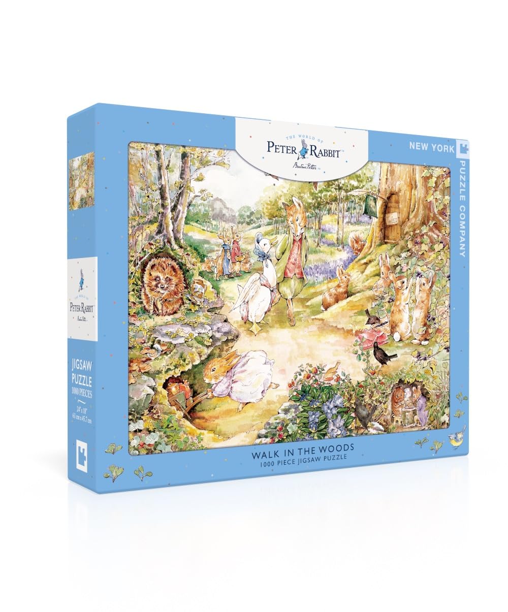 New York Puzzle Company - Beatrix Potter Walk in The Woods - 1000 Piece Jigsaw Puzzle for Adults by Beatrix Potter New York Puzzle Company