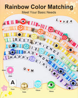 BestNow Clay Beads Bracelet Making Kit 5000 Pcs Friendship Bracelet Kits Flat Beads for Jewelry Making Polymer Heishi Beads Set for Bracelet Necklace DIY Crafts Gift for Girls Ages 6-12 BestNow