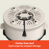 bella 6.0 Qt Manual Slow Cooker, EverGood™ Ceramic Nonstick Coating, 3 Temperature Settings, Dishwasher Safe Stoneware Pot and Tempered Glass Lid, Cool Touch Handles & Tangle Free Cord Wrap, Oatmilk BELLA