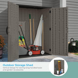 Suncast 54 cu. ft Resin Vertical Lockable Storage Shed, Stoney, BMS5700SB Suncast