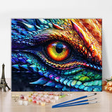 TUMOVO DIY Paint by Number for Adults Dragon Eye and Scales Paint by Numbers Kits for Adults Paintwork with Paintbrushes Color by Numbers Oil Painting Art Crafts 16"x20"(Frameless) TUMOVO