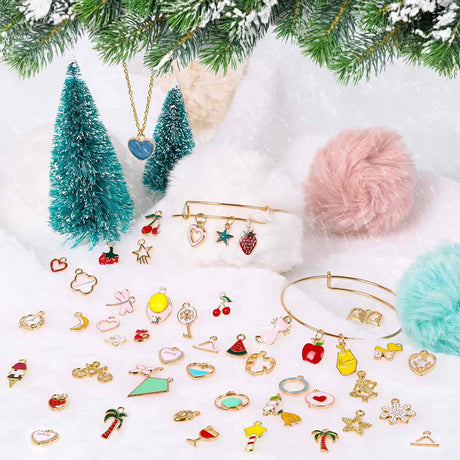 Acejoz 200Pcs Charms for Jewelry Making, Assorted Jewelry Bangle Charms, Wholesale Mixed Bulk Metal Earring Charms for DIY Necklace Bracelet Jewelry Making and Crafting (Assorted Color) Acejoz