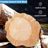 Mid Century Modern Dining Table,Farmhouse Round Dining Table,Solid Wood Kitchen & Dining Room Tables,Small Pedestal Desk Table Wooden Leisure Coffee Table for 2,4 People Lebolna