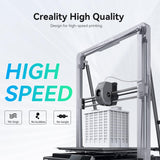 Creality Hyper PLA Filament 1.75mm, 30-600mm/s High Speed 3D Printer Filament, Dimensional Accuracy +/-0.02mm, Fit Most FDM 3D Printers, 4 Pack 1kg Spool(2.2lbs), Black & Grey Creality