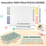 Playboda 1000 Pieces Rotating Plastic Puzzle Board with Drawers and Cover, 30"x22" Portable Jigsaw Puzzle Table for Adults, Lazy Susan Spinning Puzzle Boards Playboda