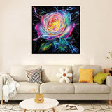 Benjenes Flower Diamond Arts Kits for Adults-Flowers Diamond Painting Kits, DIY Floral Gem Art DIY Crafts Kits Home Wall Decor Gifts 14x14 inch Benjenes