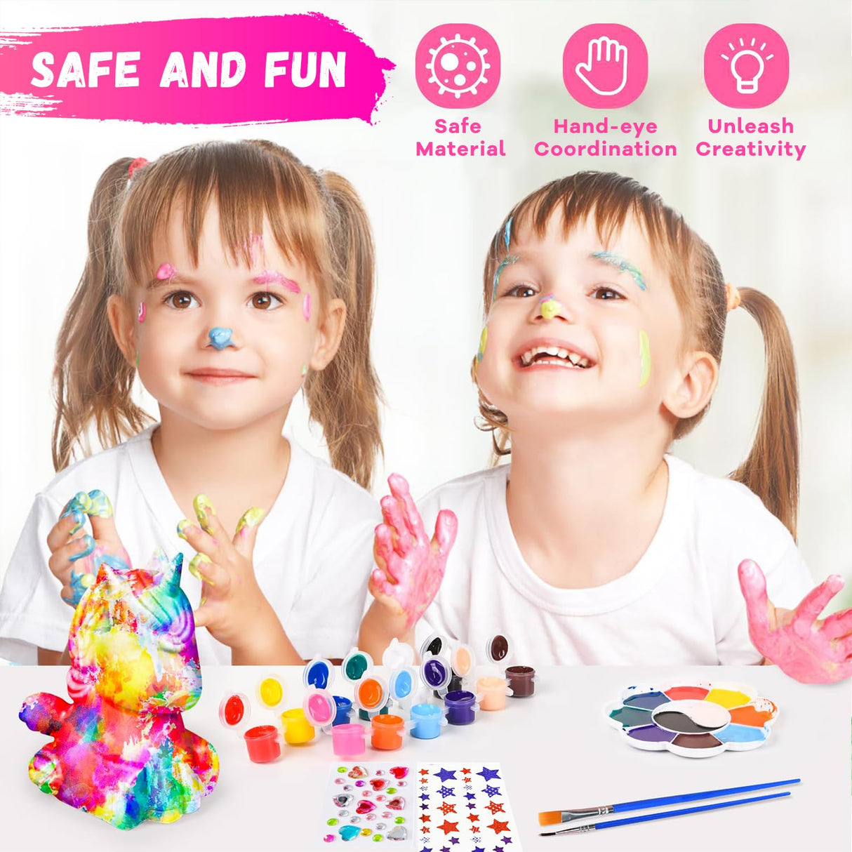 Cokiki Paint Your Own Unicorn Lamp Kit, Art Supplies DIY Crafts Night Light Painting Kit, Arts and Crafts for Kids Ages 8-12, Birthday Party Holiday Creative Gift for Girls Boys Ages 6 7 8 9 10 11 12+ Cokiki