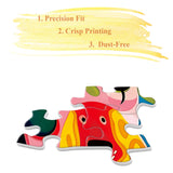 Colorful Dog Puzzle for Adults 1000 Pieces, Funny Puppy Jigsaw Puzzle, Abstract Animal Plant Puzzle BBOLDIN