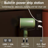 Maupvit Makeup Vanity with Mirror and Lights,Black Vanity Desk with Drawers and Shelves，Large Makeup Table with Glass Top，Bedroom Dressing Table,47.1in Maupvit