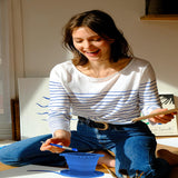 SUWARMN Paint Brush Cleaner Rinse Cup (All-in-One), Foldable Brushes Holder & Brush Cleaning Cup for Acrylic, Watercolor, and Water-Based Mediums, for Fine Art, Studio, Classroom(Blue) SUWARMN