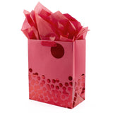 Hallmark 13" Large Gift Bag with Tissue Paper (Red Foil Dots) for Christmas, Father's Day, Birthdays, Graduations, Valentines Day, Sweetest Day or Any Occasion Hallmark