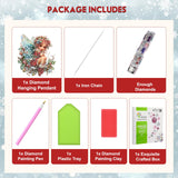 Hanging Diamond Art Kit for Adult, Christmas Angel, 5D Special Shaped Rhinestone Diamond Painting Ornament, Christmas Fairy, DIY Acrylic Diamond Art Painting Window Pendants Home Garden Wall Decor NEWENMO