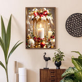 BAWKENTON Paint by Numbers for Adults and Kids, Christmas Candle Painting by Number Kits On Canvas, Number Artist Paint by Number Kit Funny Without Frame DIY, Home Wall Decor, 9.85x13.85in BAWKENTON