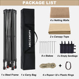 ABCCANOPY 13x13 Pop Up Gazebo, Outdoor Canopy Tent, Instant Screened Shelter with Mosquito Netting for Patio, Garden, Backyard, Party, Camping (Khaki) ABCCANOPY