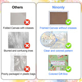 Ninonly Paint by Numbers Kit for Adults Framed Canvas 12x16 Inch, 4 Pack Beach Sea Turtle Paint by Number Arts Crafts for Adults Beginner with Wooden Easel, Painting Brushes, Acrylic Painting Ninonly